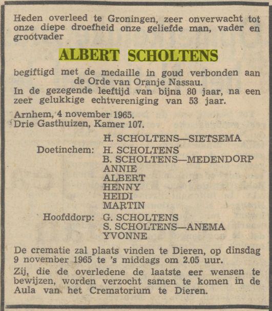 albert scholtens (1885) in 1965.